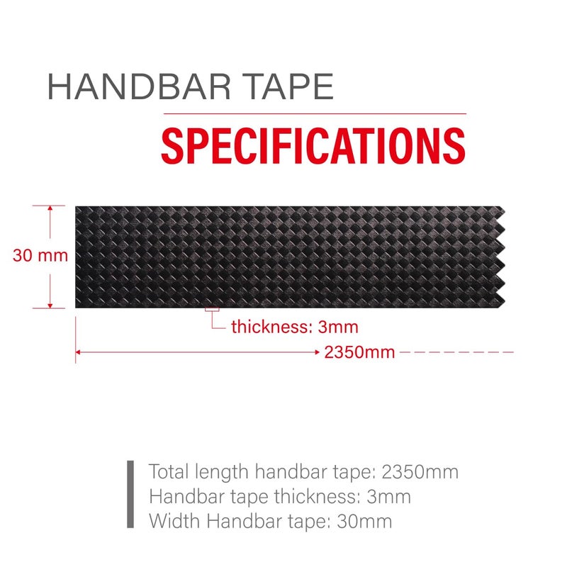 CNC Bike Handlebar Tape, Road Bicycle Bar Tapes, 2 Pcs Cycling Handle Wraps for Mountain Bike, Black/Blue/Green/Red/White/Yellow/Pink (Carbon Pattern) - Image 2